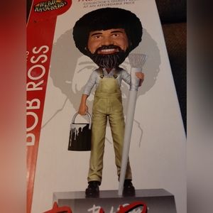 💲Bob Ross Resin Bobble Head Collector's "The Joy Of Painting"